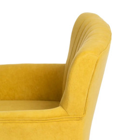 Fauteuil moderne en velours jaune - Kosy