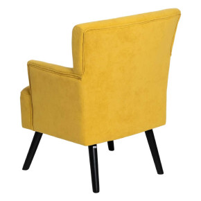 Fauteuil moderne en velours jaune - Kosy