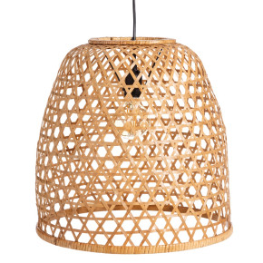 Suspension en rotin naturel beige