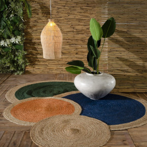 Tapis en jute rond naturel Diam 100cm