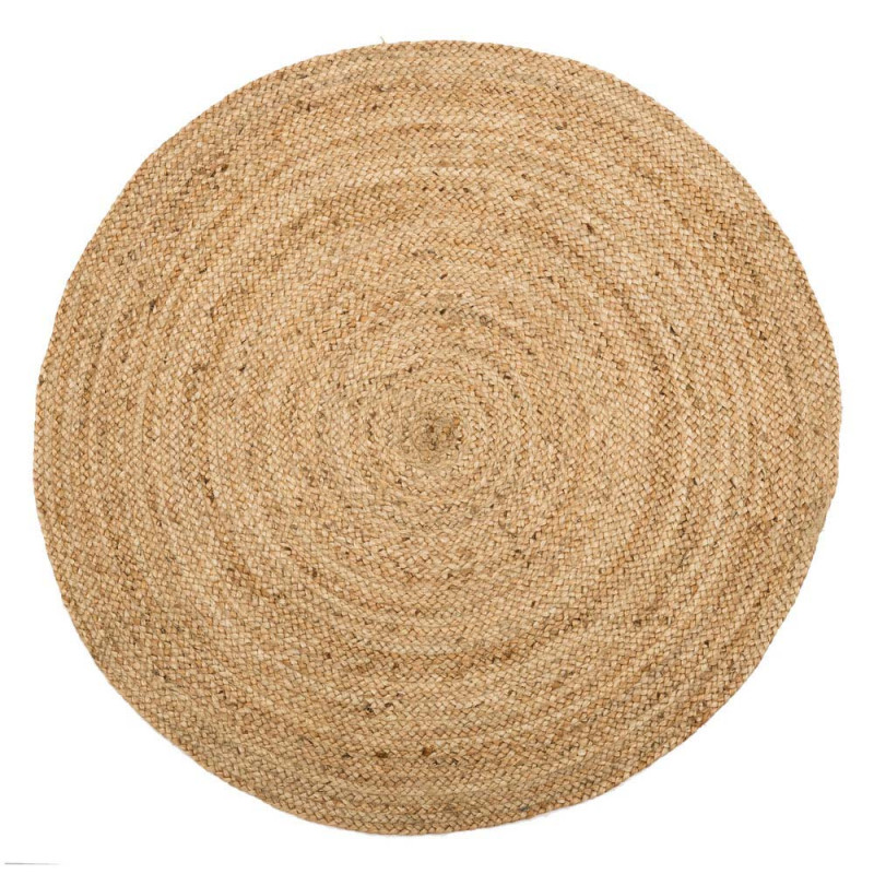 Tapis en jute rond naturel Diam 120cm