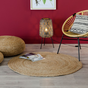 Tapis en jute rond naturel Diam 120cm