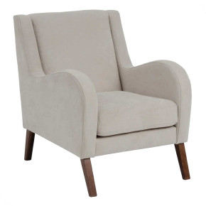 Fauteuil anti-taches recouvert de tissu Téflon beige