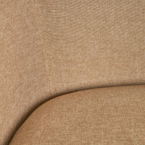 Fauteuil contemporain tissu taupe touché lin - Altur