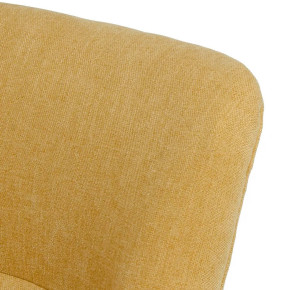 Fauteuil scandinave en tissu jaune chenille Nollis