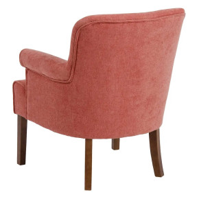 Fauteuil scandinave en tissu vieux rose chenille Nollis