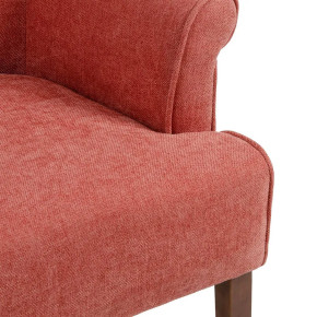 Fauteuil scandinave en tissu vieux rose chenille Nollis