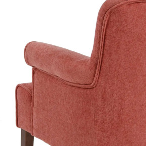 Fauteuil scandinave en tissu vieux rose chenille Nollis