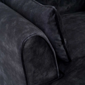 Fauteuil en tissu noir anti taches - Modelo