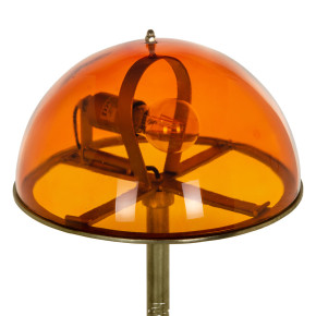 Lampe à poser en métal doré et verre