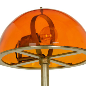 Lampe à poser en métal doré et verre