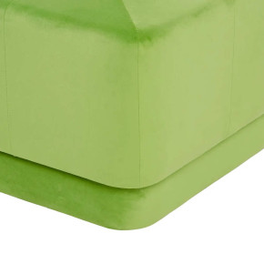 Pouf carré velours vert capitonné