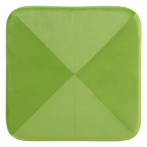 Pouf carré velours vert capitonné