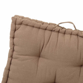 Coussin de sol en coton taupe 60x60cm