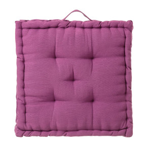 Coussin de sol en coton violet 45x45cm