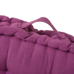 Coussin de sol en coton violet 45x45cm