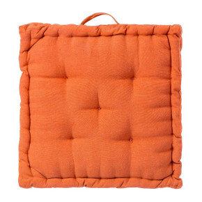 Coussin de sol en coton orange 45x45cm