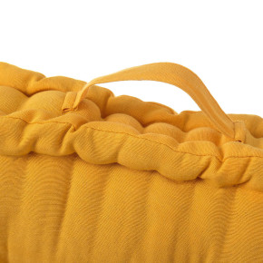 Coussin de sol en coton jaune 45x45cm