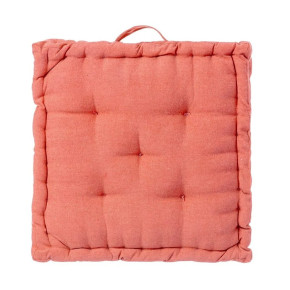 Coussin de sol en coton corail 45x45cm