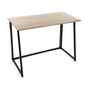 Bureau pliable bois et métal noir