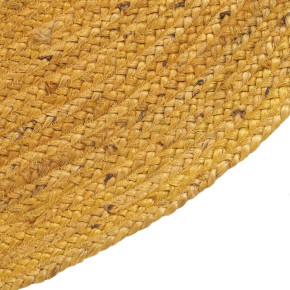 Tapis en jute naturel rond jaune diam120