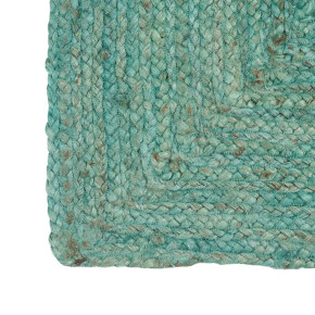 Tapis couloir en jute naturel turquoise 70x170cm