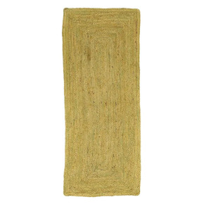 Tapis couloir en jute naturel vert 70x170cm