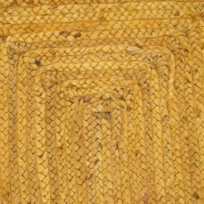 Tapis couloir en jute naturel jaune 70x170cm