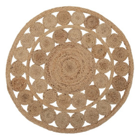 Tapis en jute rond beige 120cm, Lucy