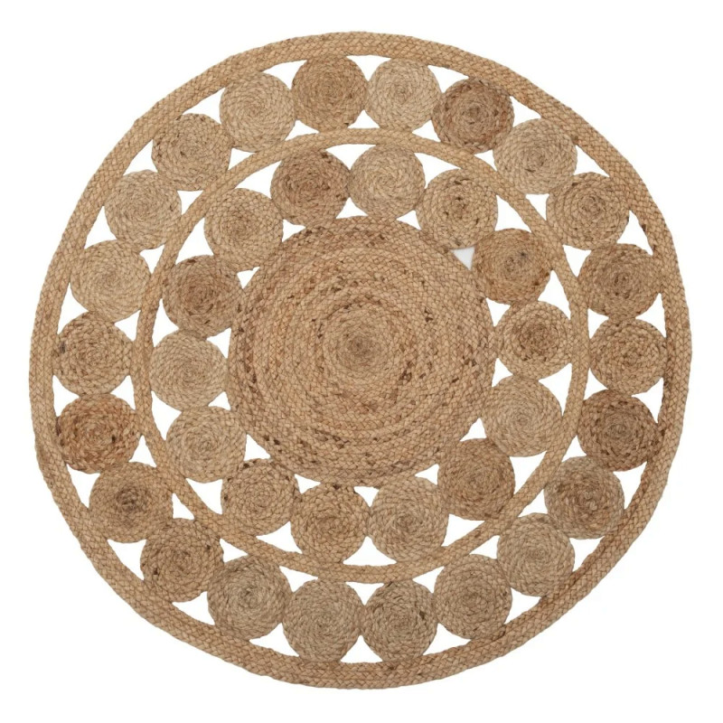 Tapis en jute rond beige 120cm, Lucy