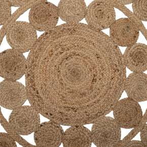 Tapis en jute rond beige 120cm, Lucy