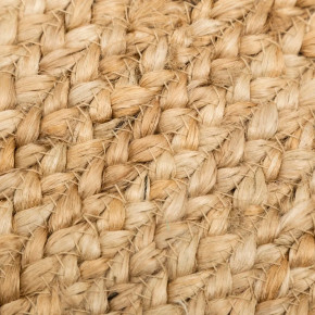 Tapis en jute naturel beige et noir 120cm, Manda