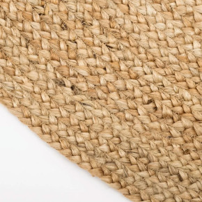 Tapis en jute naturel beige et noir 120cm, Manda