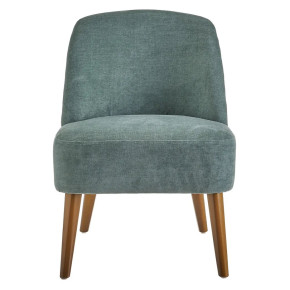 Fauteuil contemporain velours chenille vert pale Luccia