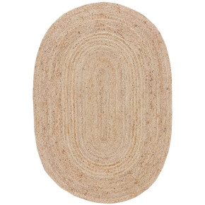 Tapis en jute naturel ovale beige 200x290cm