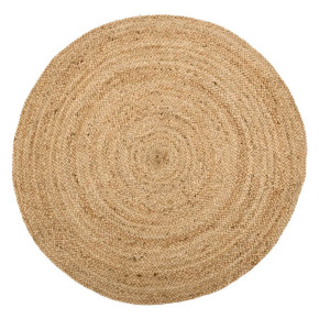 Tapis en jute tressé rond naturel Diam90cm