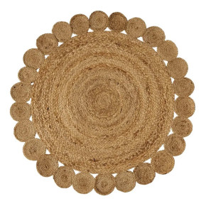 Tapis en jute naturel beige 100cm, Trenz