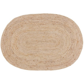 Tapis en jute naturel ovale beige 200x290cm