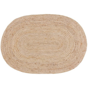 Tapis en jute naturel ovale beige 120x180cm