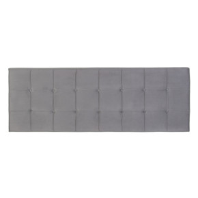 Tête de lit capitonnée en velours gris style chesterfield, Gatin