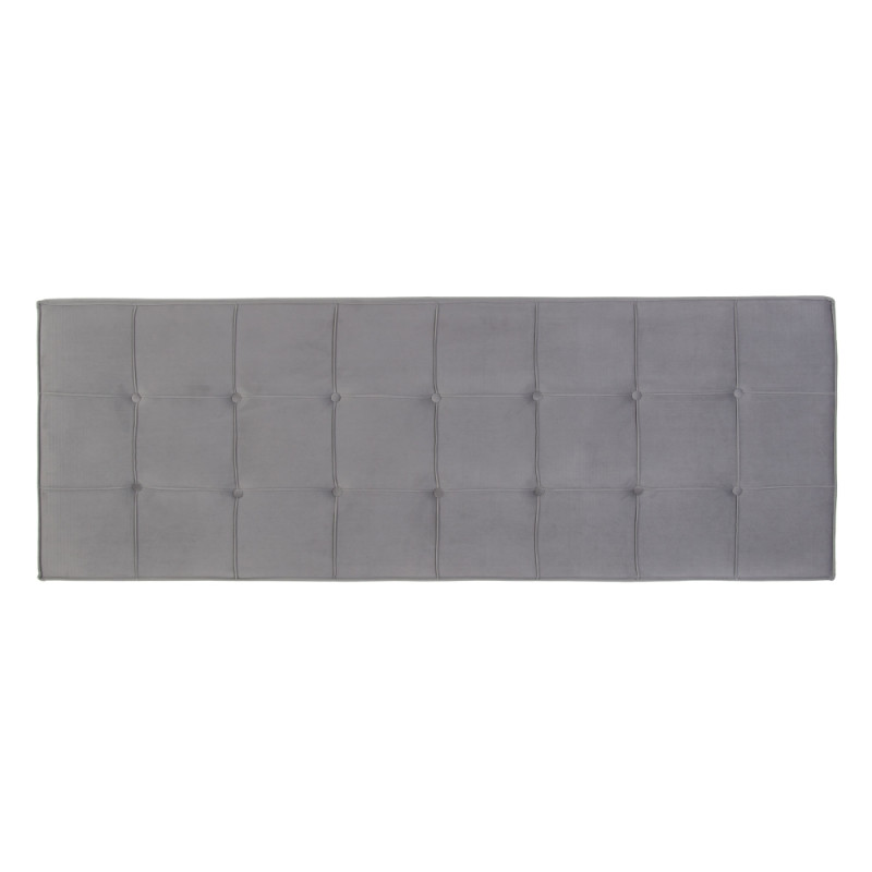 Tête de lit capitonnée en velours gris style chesterfield, Gatin