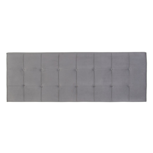 Tête de lit capitonnée en velours gris style chesterfield, Gatin