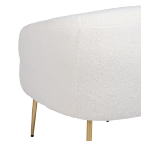 Fauteuil rond bouclette blanche, Payo