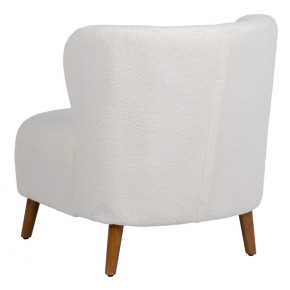 Fauteuil blanc à oreilles peau blanche, Alpin