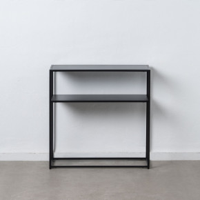 Meuble étagère en acier noir 80x30x81cm, Miria