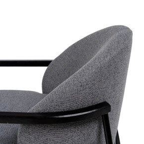 Fauteuil tissu chiné uni gris bouclette - Mandy