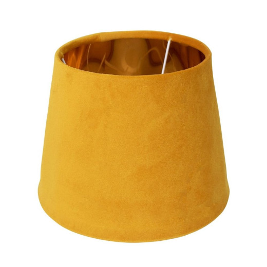 Abat jour velours jaune diam30cm, Loy