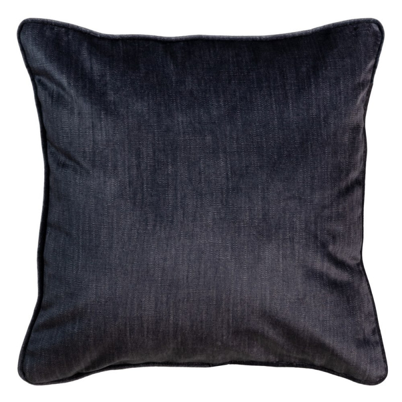 Coussin velours anthracite 45x45cm rectiligne, Comby