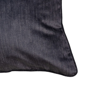 Coussin velours anthracite 45x45cm rectiligne, Comby