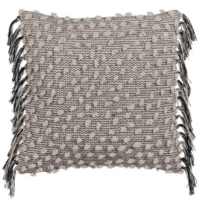 2 Coussins 45x45cm bouclette gris, Zen